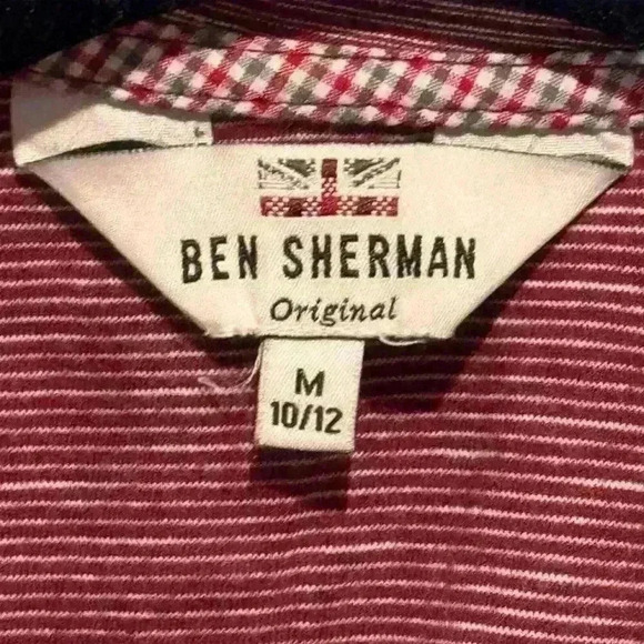 Ben Sherman Polo Shirt Maroon Short Sleeve Size Medium Youth Boys Classic Fit - Picture 3 of 6